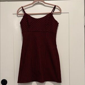 Forever 21 gingham Red Plaid Spaghetti Strap Dress  medium